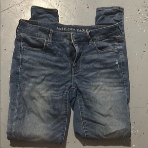 American Eagle Blue Jeans super stretched jegging size 4
